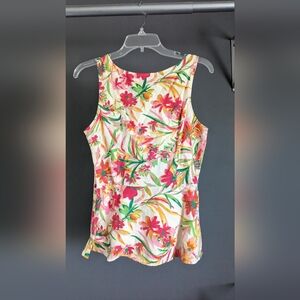 J.Crew Factory Floral Peplum Tank Top